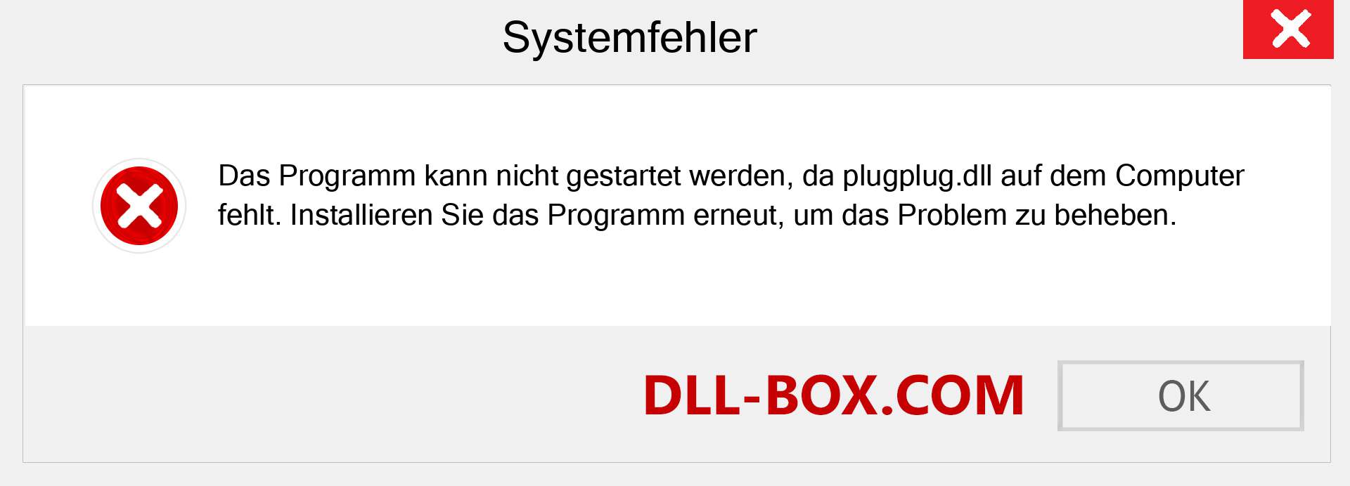 plugplug.dll-Datei fehlt?. Download für Windows 7, 8, 10 - Fix plugplug dll Missing Error unter Windows, Fotos, Bildern